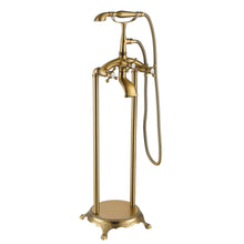 Cargar imagen en el visor de la galería, Venetio Single Handle Floor Mounted Freestanding Tub Filler Faucet With Hand Shower - Venetio