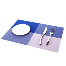 Laden Sie das Bild in den Galerie-Viewer, 4 Pcs/set Placemats PVC Table Mat Color Block Dining Disc Pads Coasters Mantel Napperon 30*45cm - Venetio