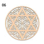 1PC Flower of Life Shape Wooden Wall Sign Laser Cut Non-slip Coaster Set Wood Placemats Table Mat Round Cup Pad Art Home Decor - Venetio