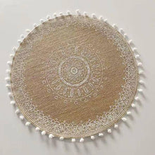 Charger l&#39;image dans la galerie, 15 Inches 1Pc Round Delicate Embroidery&nbsp;Non-slip Heat Insulation Dining Table Placemat&nbsp; Dessert Pan Coffee Cup Mats - Venetio