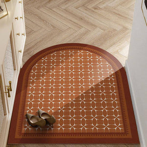 Nordic light luxury retro washable non-slip leather floor mat door mat - Venetio