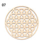 1PC Flower of Life Shape Wooden Wall Sign Laser Cut Non-slip Coaster Set Wood Placemats Table Mat Round Cup Pad Art Home Decor - Venetio