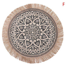 Load image into Gallery viewer, 1Pc Creative Jute Table Placemats Resistant Heat Non-Slip Home Linen Fabric Washable Bowl Cup Mat - Venetio