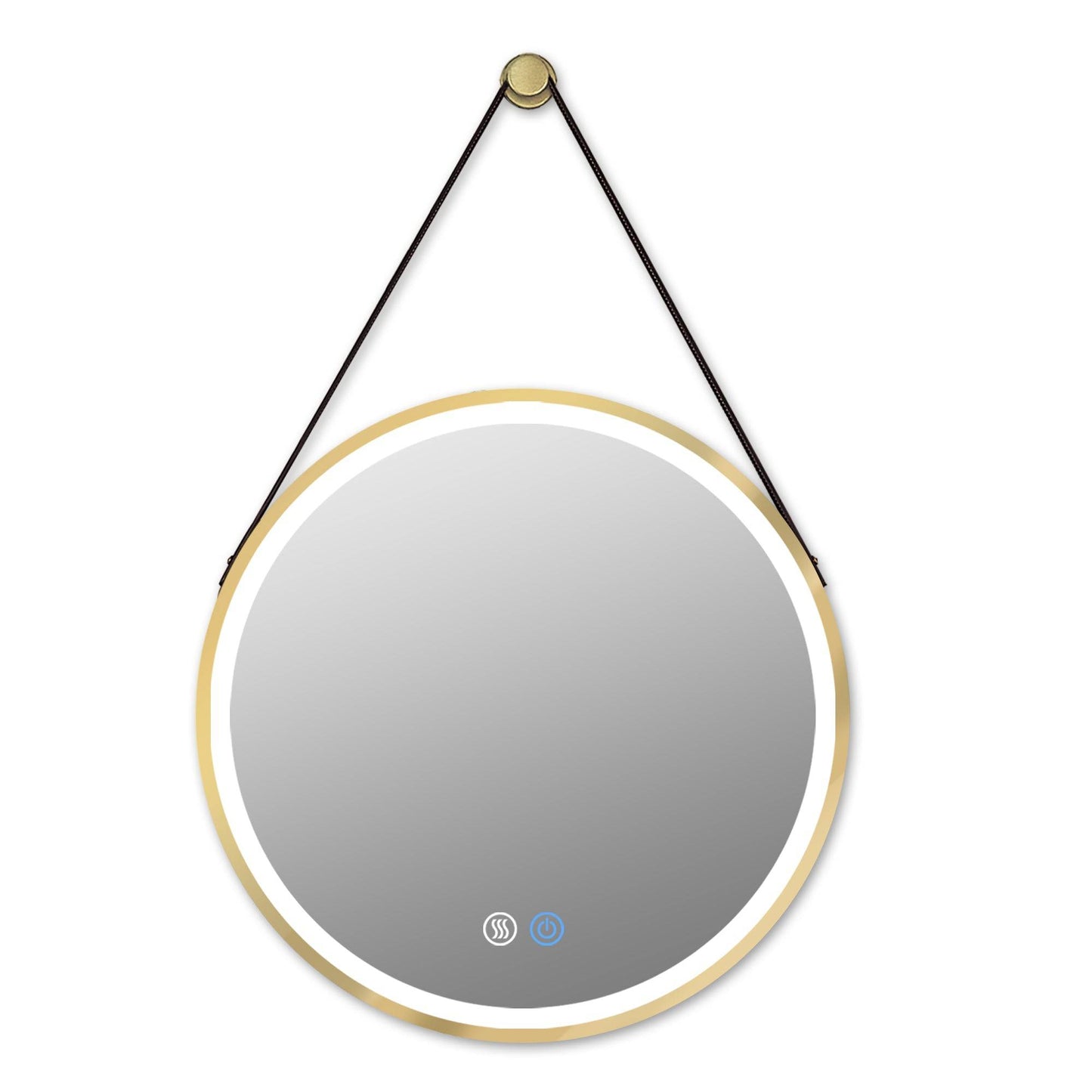 28 Inches Wall Hanging Round Mirror with Lights LED Bathroom - Venetio