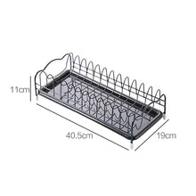 Load image into Gallery viewer, Iron Powder Coating Kitchen Dish Drying Rack Holder with Tray for Flat Plate - Venetio