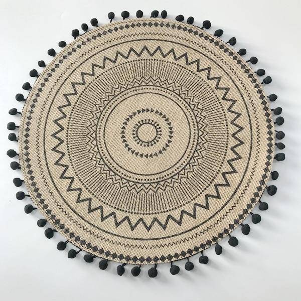 15 Inches 1Pc Round Delicate Embroidery&nbsp;Non-slip Heat Insulation Dining Table Placemat&nbsp; Dessert Pan Coffee Cup Mats - Venetio