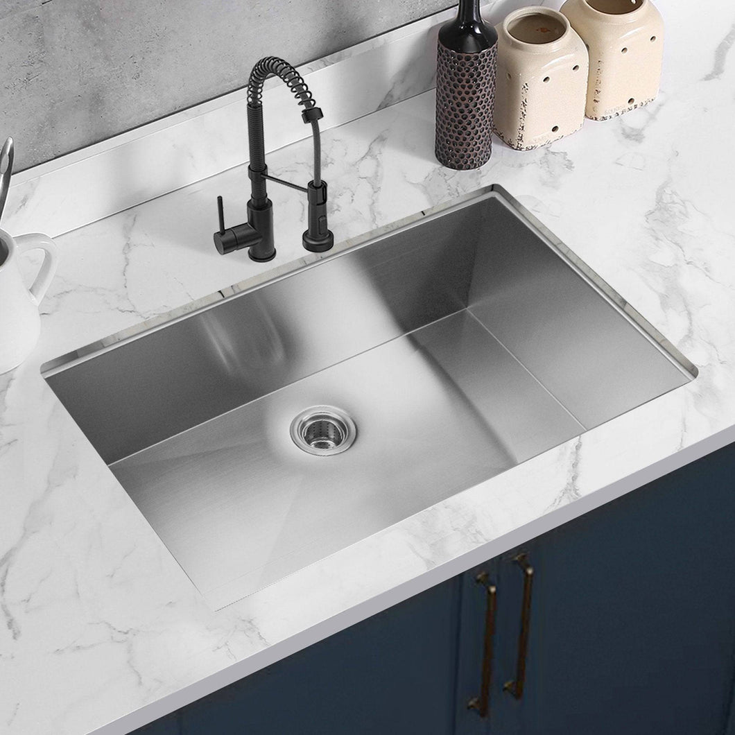 33x22 Inches  304 Stainless Steel Single Bowl Undermount Handmade Kitchen Sink - Venetio