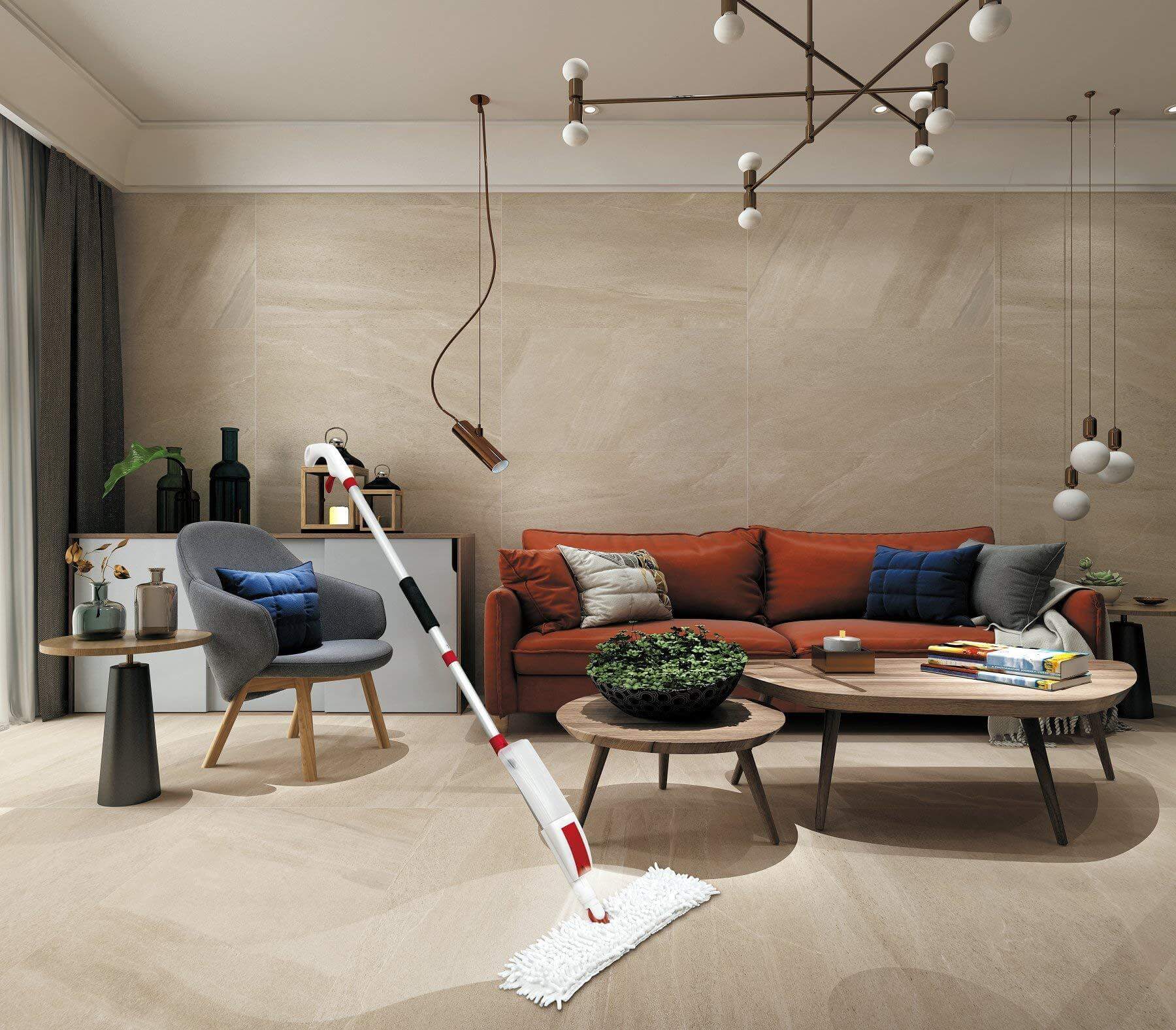 Premium Dual-Action Microfiber Flip Mop - Venetio