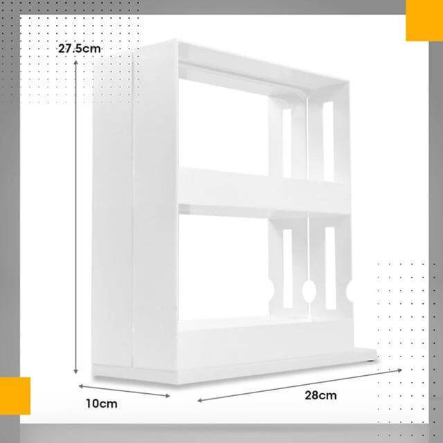 Kitchen Spice Organizer Rack Multi-Function Rotating Storage Shelf Slide - Venetio