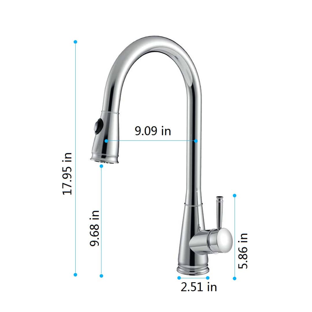 Venetio Single Handle Brushed Nickel Stainless Steel Pull down Kitchen Faucet - Venetio