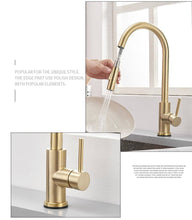 Charger l&#39;image dans la galerie, Venetio Touchless Sensor Kitchen Faucet Pull Down with Golden Black Brushed Nickel - Venetio