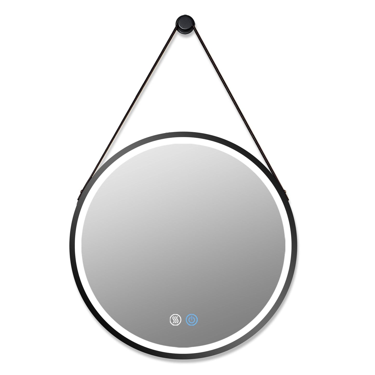 28 Inches Wall Hanging Round Mirror with Lights LED Bathroom - Venetio