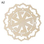 1PC Flower of Life Shape Wooden Wall Sign Laser Cut Non-slip Coaster Set Wood Placemats Table Mat Round Cup Pad Art Home Decor - Venetio