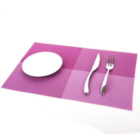 4 Pcs/set Placemats PVC Table Mat Color Block Dining Disc Pads Coasters Mantel Napperon 30*45cm - Venetio