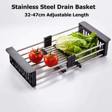 Charger l&#39;image dans la galerie, Stainless Steel Adjustable Telescopic Kitchen Over Sink Dish Drying Rack - Venetio