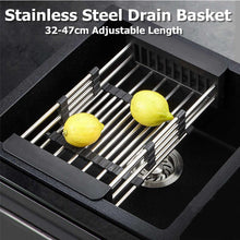 Cargar imagen en el visor de la galería, Stainless Steel Adjustable Telescopic Kitchen Over Sink Dish Drying Rack - Venetio