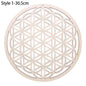 1PC Flower of Life Shape Wooden Wall Sign Laser Cut Non-slip Coaster Set Wood Placemats Table Mat Round Cup Pad Art Home Decor - Venetio