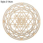 1PC Flower of Life Shape Wooden Wall Sign Laser Cut Non-slip Coaster Set Wood Placemats Table Mat Round Cup Pad Art Home Decor - Venetio