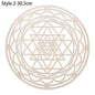 1PC Flower of Life Shape Wooden Wall Sign Laser Cut Non-slip Coaster Set Wood Placemats Table Mat Round Cup Pad Art Home Decor - Venetio