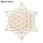 1PC Flower of Life Shape Wooden Wall Sign Laser Cut Non-slip Coaster Set Wood Placemats Table Mat Round Cup Pad Art Home Decor - Venetio