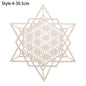 1PC Flower of Life Shape Wooden Wall Sign Laser Cut Non-slip Coaster Set Wood Placemats Table Mat Round Cup Pad Art Home Decor - Venetio