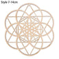 1PC Flower of Life Shape Wooden Wall Sign Laser Cut Non-slip Coaster Set Wood Placemats Table Mat Round Cup Pad Art Home Decor - Venetio