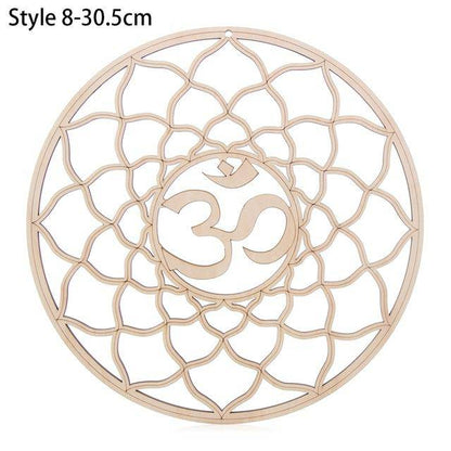 1PC Flower of Life Shape Wooden Wall Sign Laser Cut Non-slip Coaster Set Wood Placemats Table Mat Round Cup Pad Art Home Decor - Venetio